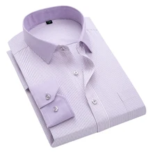 Autumn New 2018 Striped Male Dress Shirt Formal Fashion Long Sleeve Business Men Casual Shirt Regular Fit Plus Size S- 5XL Autumn New 2018 Striped Male Dress Shirt Formal Fashion Long Sleeve Business Men Casual Shirt Regular Fit Plus Size S- 5XL