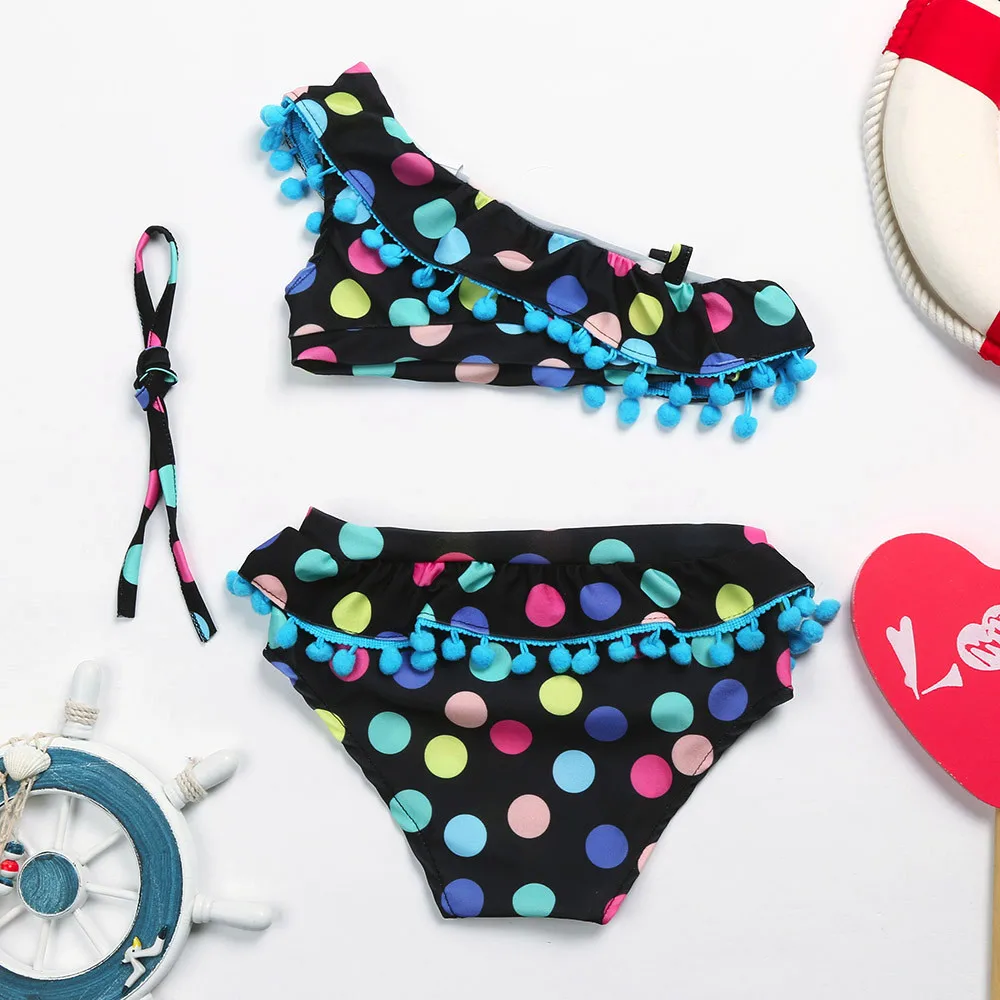 Toddler Kids Baby Girls Dot BIkini Set Bathing Suit Bikini Set Swimwear