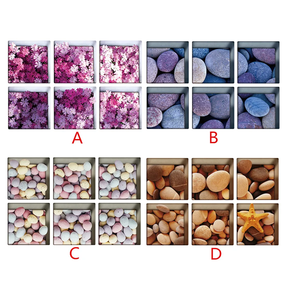 3D non slip bathtub sticker bathtub decorative PVC wall decoration non