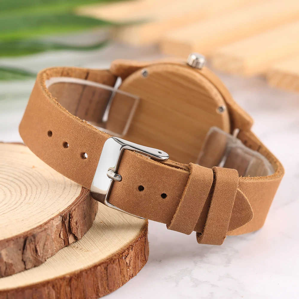 YISUYA Sunshine Face Bamboo Wooden Wrist Watch Women Fresh Dress Nature Wood Quartz Ladies Clock Bangle Timber Watches Relogio (10)