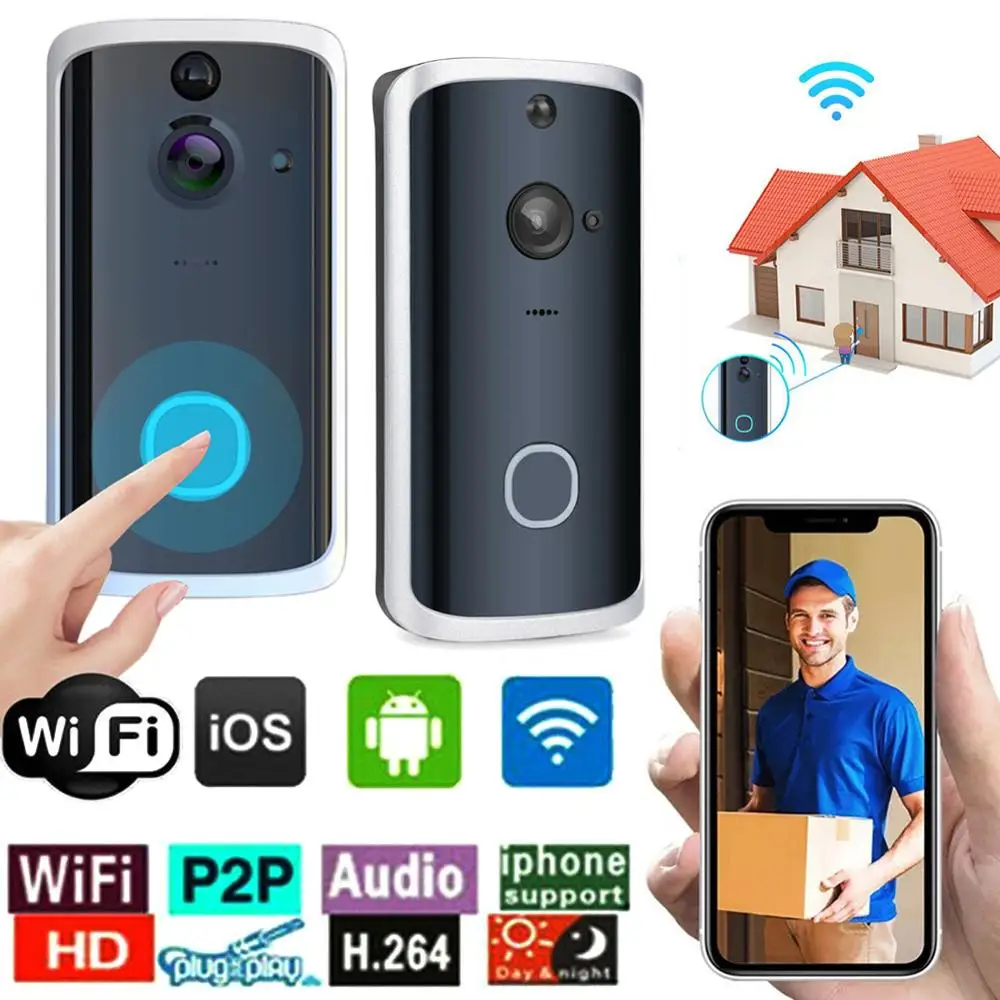 

M12 WIFI Doorbell Smart IP Video Intercom Video Door Phone Door Bell Camera For Apartments IR Alarm Wireless Security Camera
