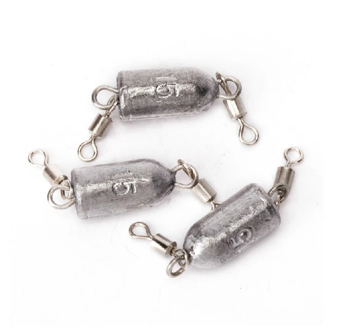 15g Swivel lead sinkers fishing lead accessory bullet sinker with 15pcs