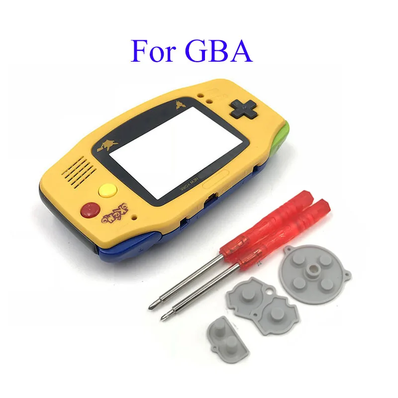 Для Gameboy Advance Shell полный корпус оболочка корпуса для Nintendo GBA Корпус чехол - Цвет: Yellow blue jinpi