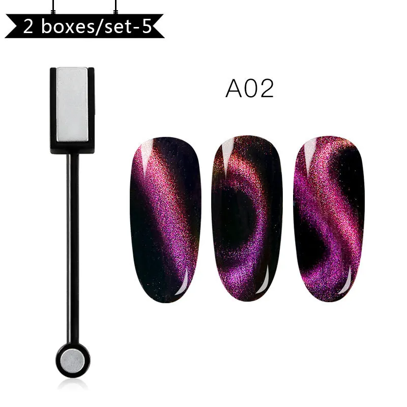 0,5 г 5D кошачий глаз магнит для ногтей Блестящий порошок магнитный зеркальный эффект пыль сильный магнит Стик для ногтей инструменты для УФ гель-лака - Цвет: ZH04401