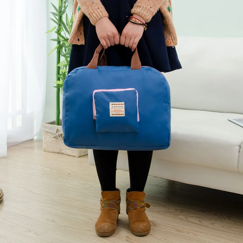 

Multifunctional Folding Travel Bags Waterproof Shopping Reusable Pouch Tote Handbag Large Capacity Portable Luggage Bag