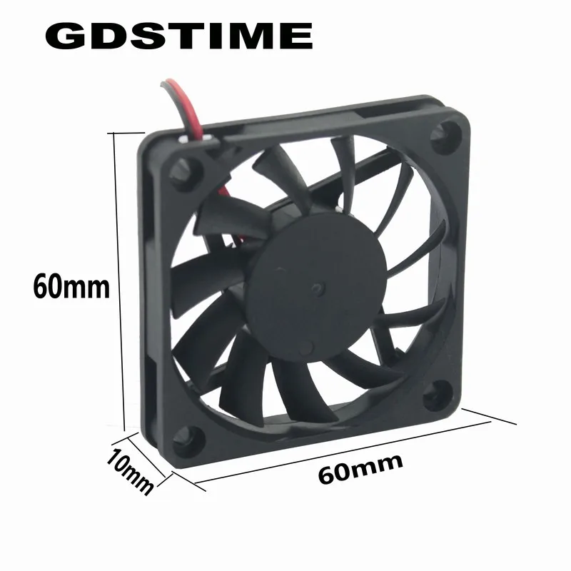 

Gdstime 20 Pcs DC 12V 60x60x10mm Dupont 2Pin PC Case Cooler 6cm CPU Cooling Fan 60mm x 10mm Motor Radiator 60mmx60mmx10mm 6010