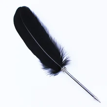 Ручка с птичьим пером, ретро пишущая шариковая ручка, перо, шариковая ручка для подарка, кавайные канцелярские принадлежности