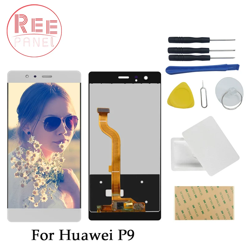 Высокая Экран для HuaWei P9 EVA L09 4G LTE Мобильного Телефона ЖК-дисплей Дисплей + 5