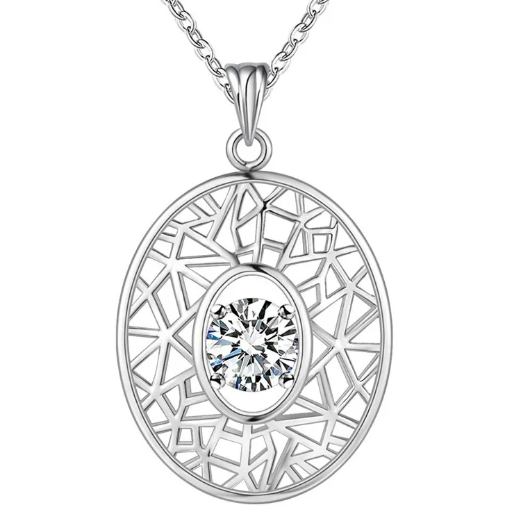 Женское серебряное ожерелье с подвеской 3 цвета WN1951|f pendant|jewelry necklace pendantsjewelry pendant |