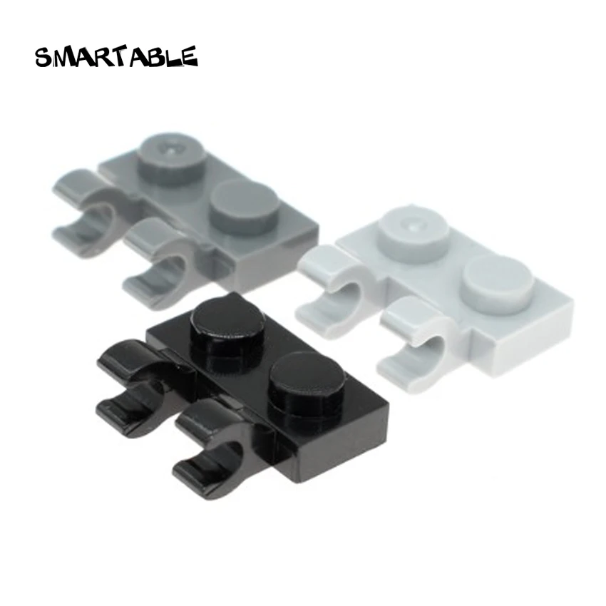 

Smartable Plate Special 1 x 2 with Clip Horizontal Building Blocks Parts Toys For Kids Compatible 60470 50pcs/lot
