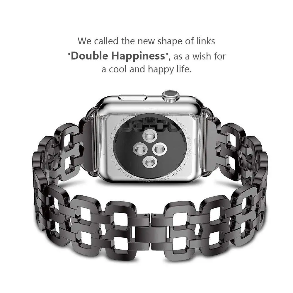 GXV для Apple Watch Замена Нержавеющая сталь звеньев Замена для Apple Watch Series 4/3/44 мм 42 мм 40 мм 38 мм