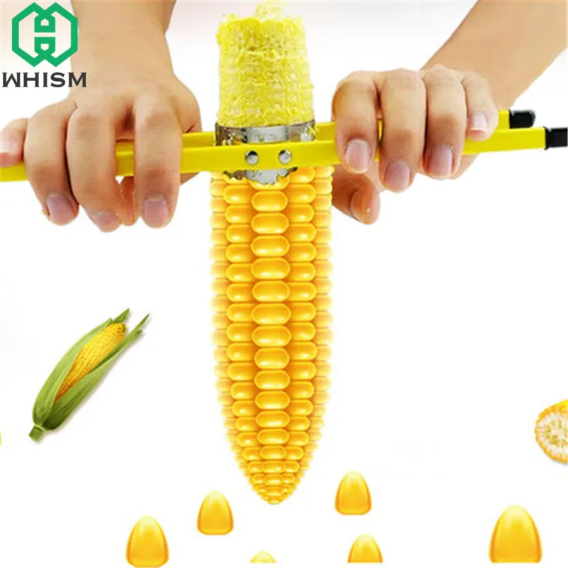 WHISM Stainless Steel Corn Cob Remover Creative Corn Stripper Plane Thresher Cutter For Kitchen