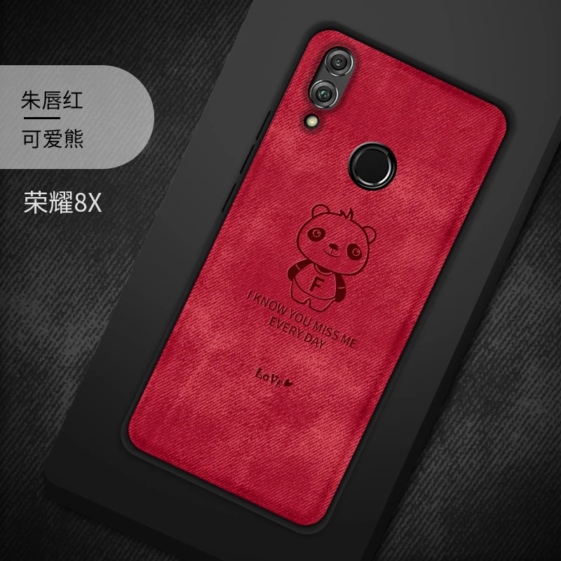 

For Huawei Honor 8X Case Cover for Coque Huawei Honor 8 X Cover Soft Silicone Edge Fabric Cover for Fundas Huawei Honor 8X Case