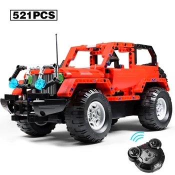 

521 pcs Compatible with Technic MOC-8863 RC Jeep Wrangler Off-Road Climbing duplo auto sets Model building blocks brick toy