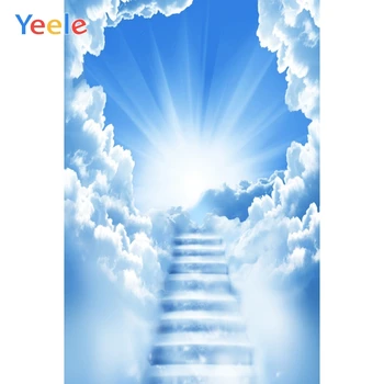 

Yeele Wallpaper Cloud Scaling Ladder Success Road Photography Backdrops Personalized Photographic Backgrounds For Photo Studio