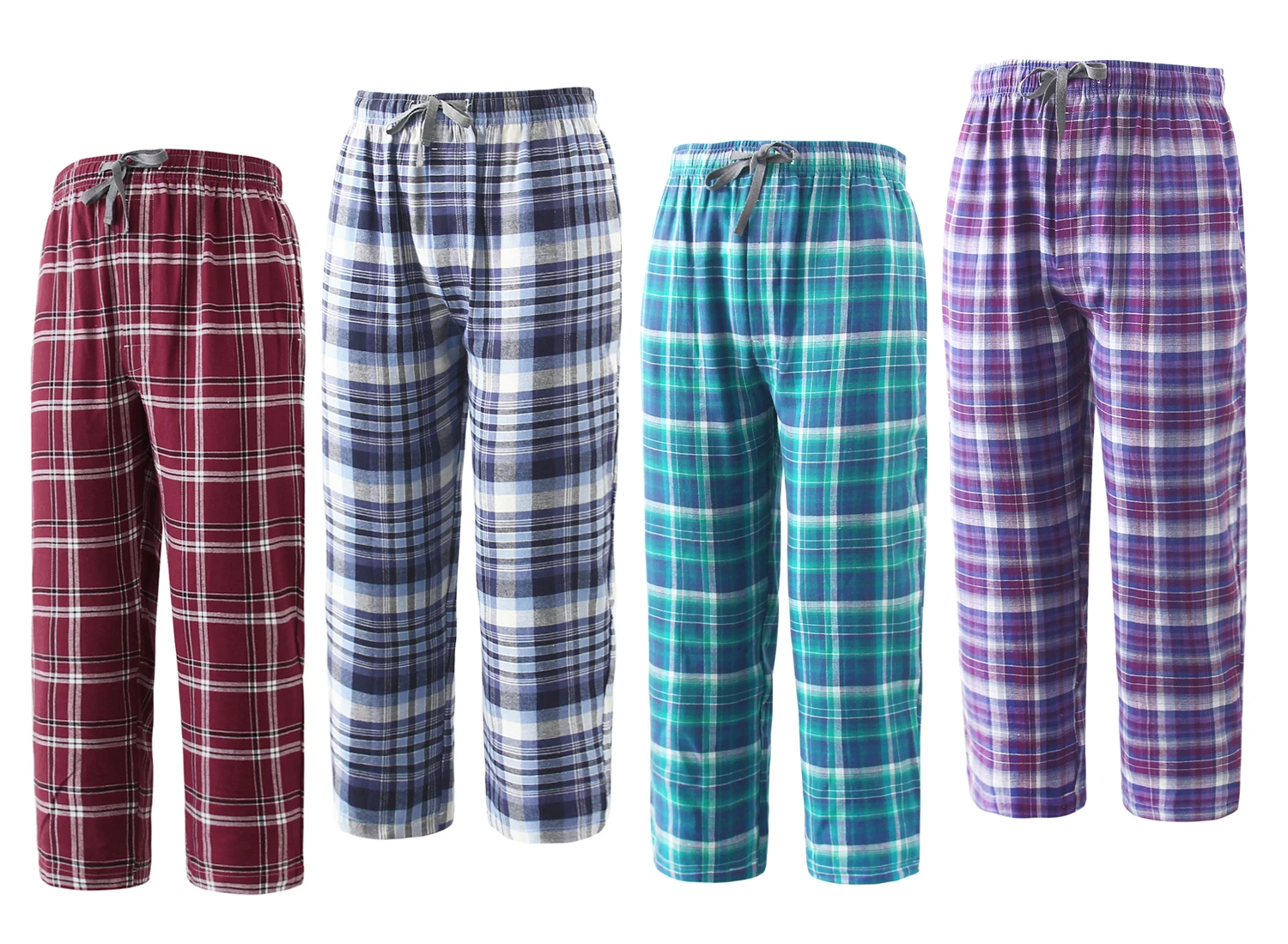 Big Boys Pajamas Pants 100% Cotton Plaid Pajama Lounge Bottoms Size 8 10 12 14 16 