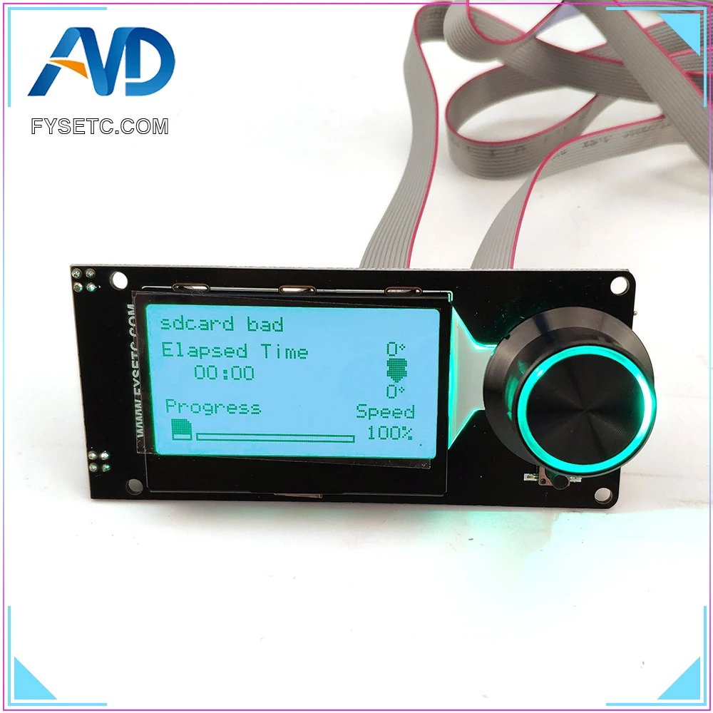 C Type MINI12864LCD Screen Black on white mini 12864 V1.2 lcd Smart Display Supports Marlin DIY With SD Card For Voron V2.4