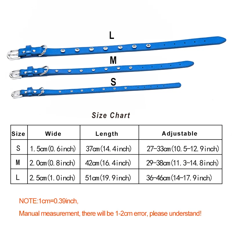 T-MENG 9 цветов 3 размера мягкая натуральная кожа собака Ошейники один ряд Алмазный шикарный ошейник для собак Модный кристалл шеи товары для домашних животных