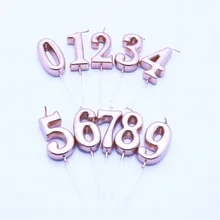 

1 Pc Mini Digital (0~9) Jewelry Golden Birthday Candles for Babys Kids Birthday Candles Wedding Anniversary Cupcake Party Decor