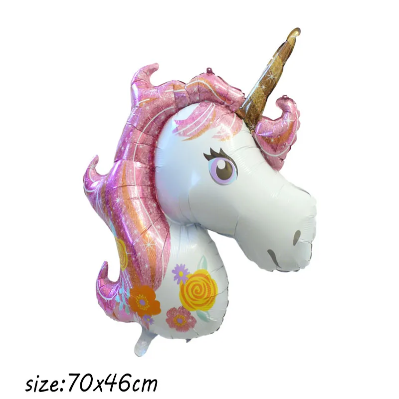 136x97 см гигантские лазерные градиенты Единорог воздушный шар лошадь Радуга фольгированный воздушный шар-Единорог для грандиозного события День Рождения Декор детские игрушки - Цвет: 33inch  pink unicorn