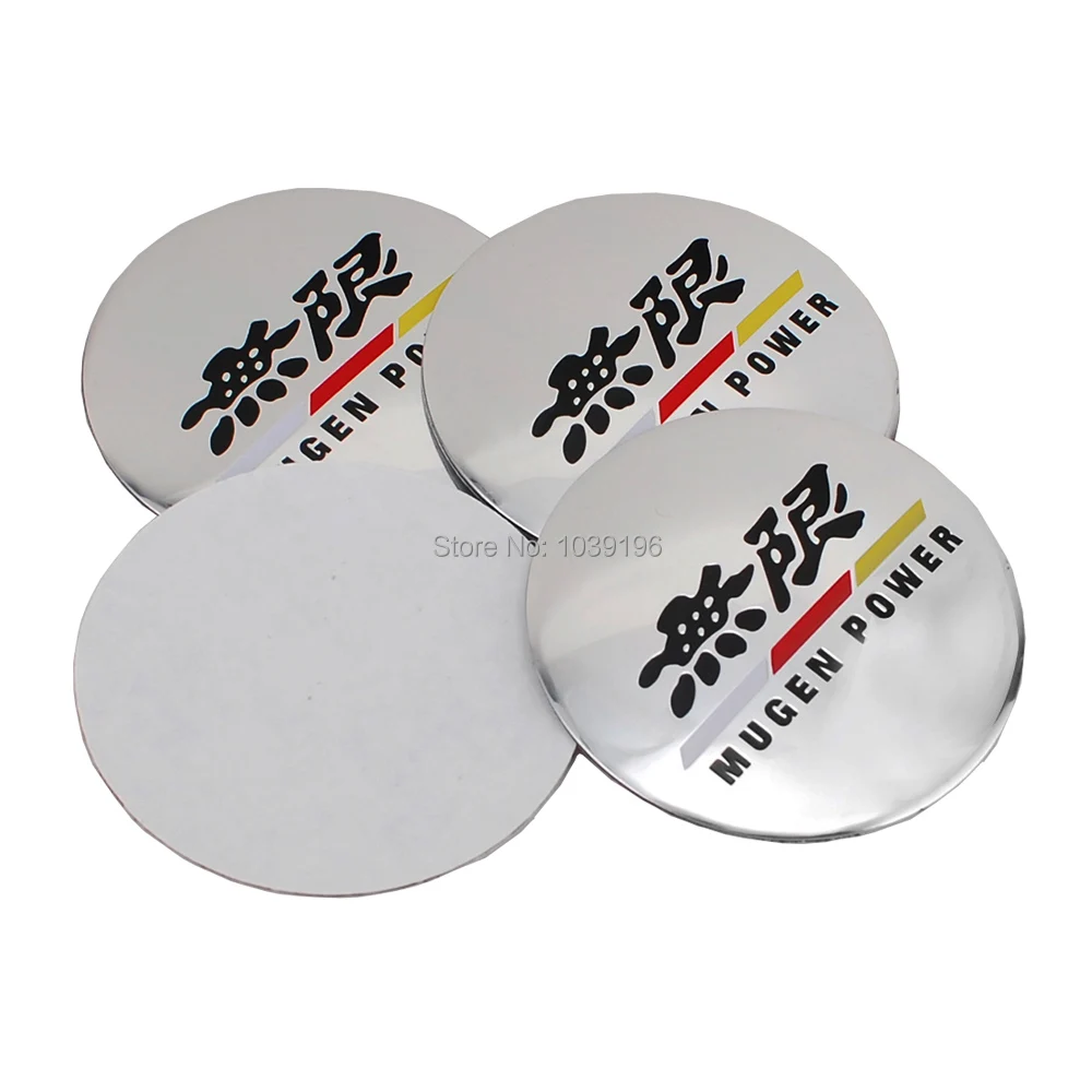 4 x Car Styling 3D Metal Aluminium Alloy Wheel Center Cap Stickers