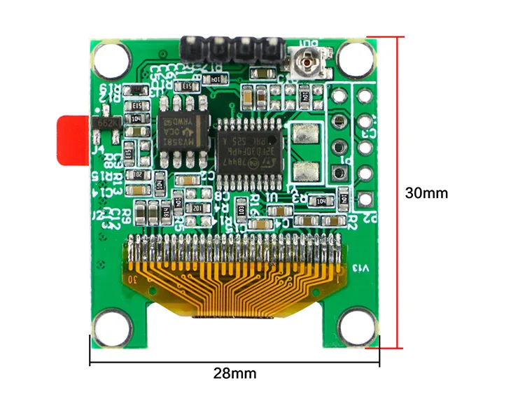 GHXAMP мини OLED музыкальный спектр дисплей VU метр Индикатор уровня модуль DIY наушники 3,3-5 в 8 видов эффектов 0,96 дюйма 28*30 мм