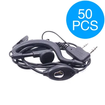 

50PCS BAOFENG radio 2pin K port earpiece ptt mic headset for handheld walkie talkie baofeng UV-5R UV-82 BF-888S Two-way radio
