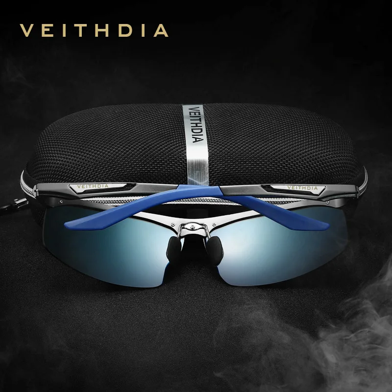 Мужские солнцезащитные очки VEITHDIA из алюминиево-магниевого сплава, Поляризованные мужские зеркальные очки с покрытием, мужские очки, аксессуары для мужчин 6562