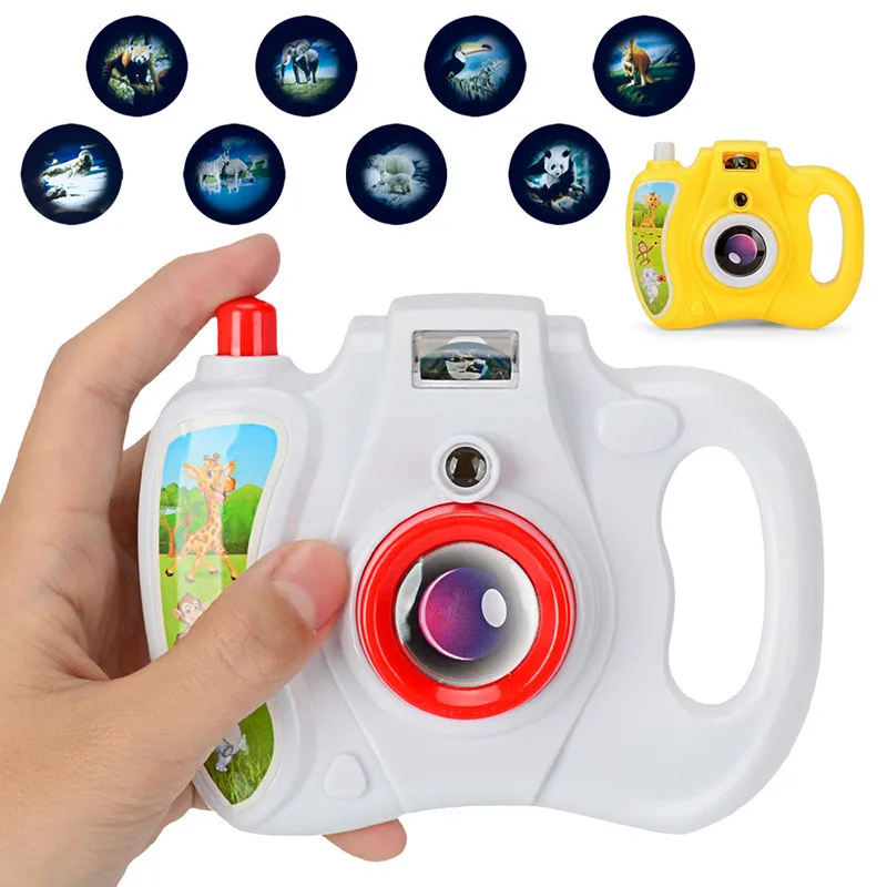 Детская камера, Детская мультяшная проекционная камера, игрушка, восемь моделей освещения, ручная прессованная проекционная камера