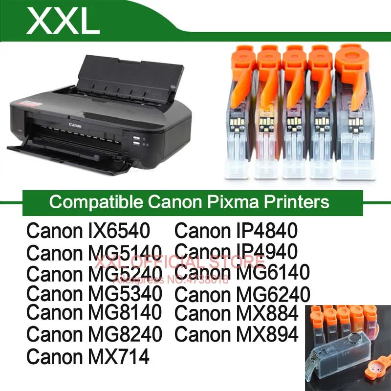 Для Canon IP4840 чернильный картридж для Pixma IP 4840 чернила картриджа принтера