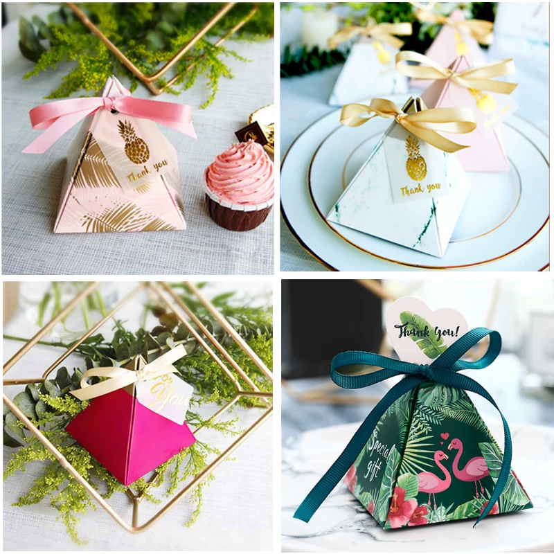 

5pcs Flamingo chocolate Candy Box Gift Bag for rustic Wedding jungle birthday Bachelorette hen Party baby bridal shower supplies