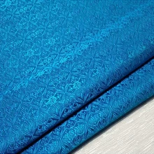 75x100cm HLQON blue jacquard tapestry satin jacquard fabric Cloth bedding patchwork tissue home Textile Sewing