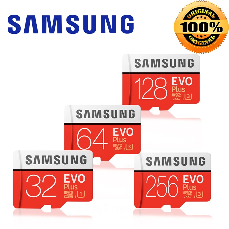 Карта памяти SAMSUNG Micro SD 512 ГБ 256 ГБ 32 ГБ 64 Гб 128 ГБ 16 ГБ SDHC SDXC класс EVO+ класс 10 C10 UHS TF SD карты транс флэш Microsd