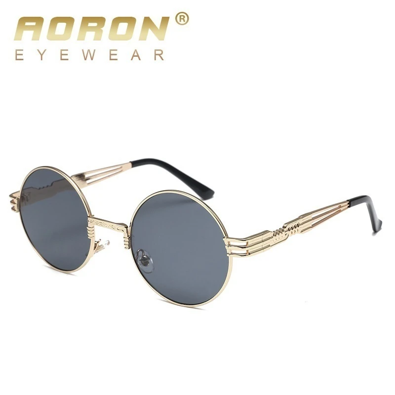 zone vragen koepel Aoron Gothic Steampunk Round Sunglasses Brillen Women Brand Designer Punk  Vintage Sun Glasses Mirror Uv400 Zonnebril Dames - Sunglasses - AliExpress