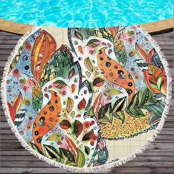 

round shape beautiful butterfly series Beach Tour high quality towels and carpets, microfiber beach towel 150cm * 150cm