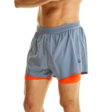 Мужские спортивные шорты 2 в 1 для бега, компрессионные баскетбольные колготки для футбола, спортзала, фитнеса, теннисные тренировочные шорты