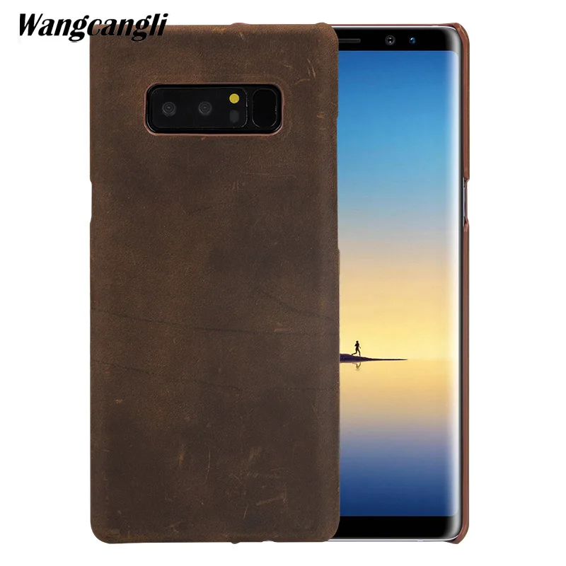 

Fashion new leather retro crazy horse skin For Samsung Note 8 S9 Plus c8 s7 dege handmade custom business retro crazy horse skin