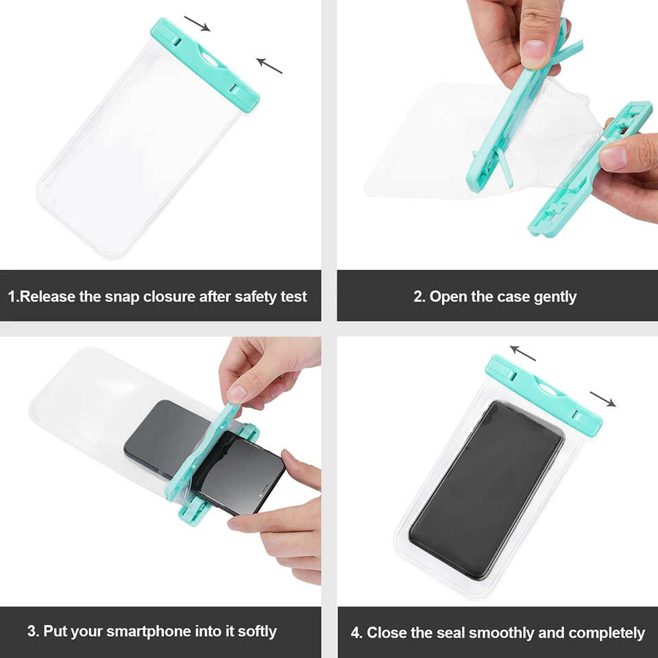2 Pack Mpow 6.5 Inch IPX8 Waterproof Case Universal Phone Pouch Case Bag For iphone MPPA097AC (8)