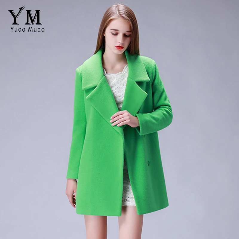 YuooMuoo Brand Fashion Winter Coat Women Casual Warm Wool Coat High Quality Thicken Cashmere Coat European Design Female Jacket