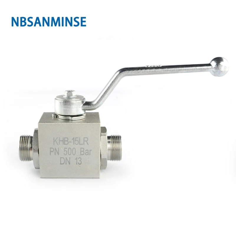 

NBSANMINSE Hydraulic Ball Valve KHB Two Way Male Thread LR SR type High Pressure 31.5Mpa Industry Engineer Application