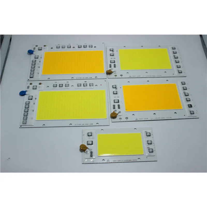 Светодиодный чип COB лампы 50 Вт 100 150 AC 220 В Smart IC DIY светодиодный прожектор дневной