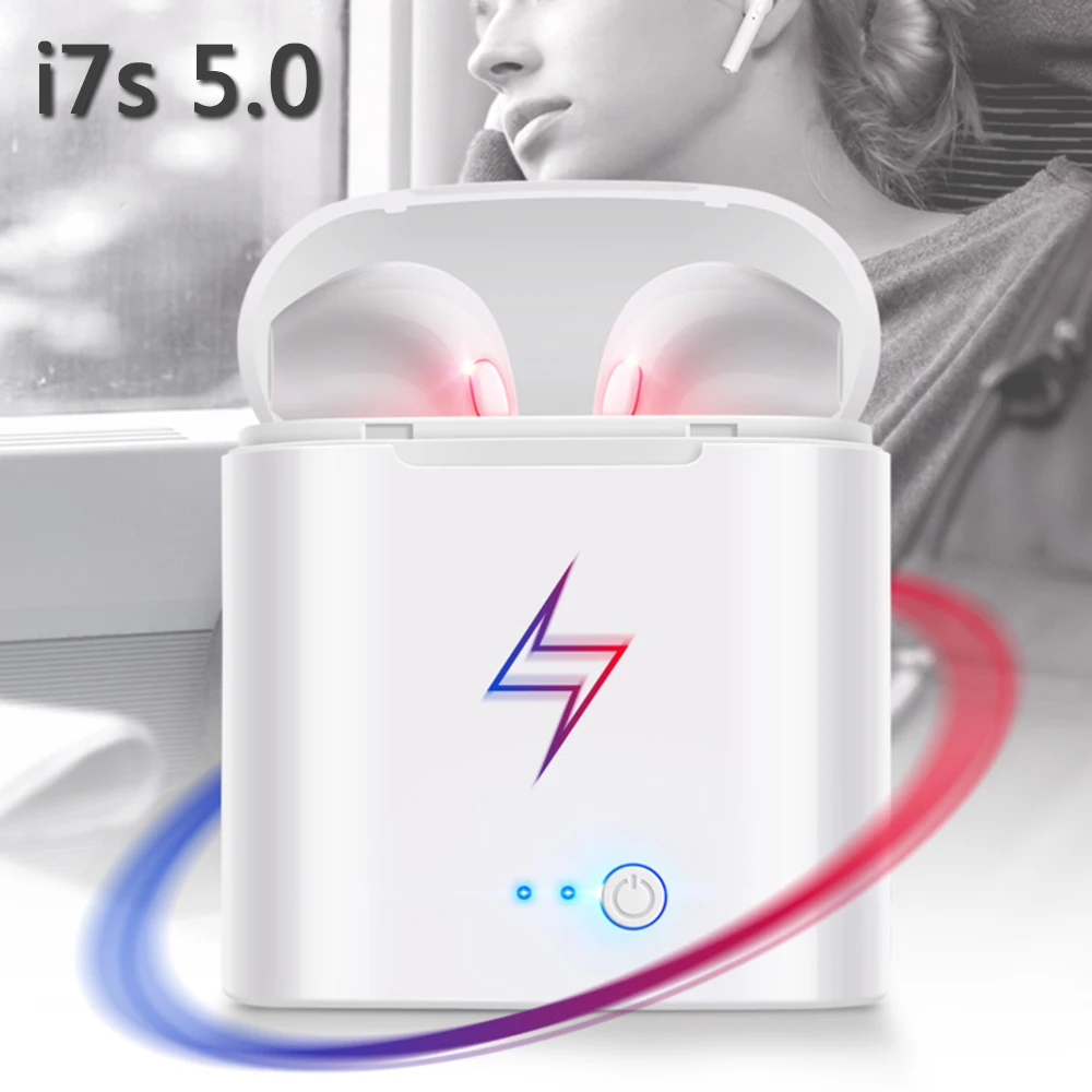 Беспроводная bluetooth гарнитура обновленная версия i7s 5 0 TWS наушники стерео двойная