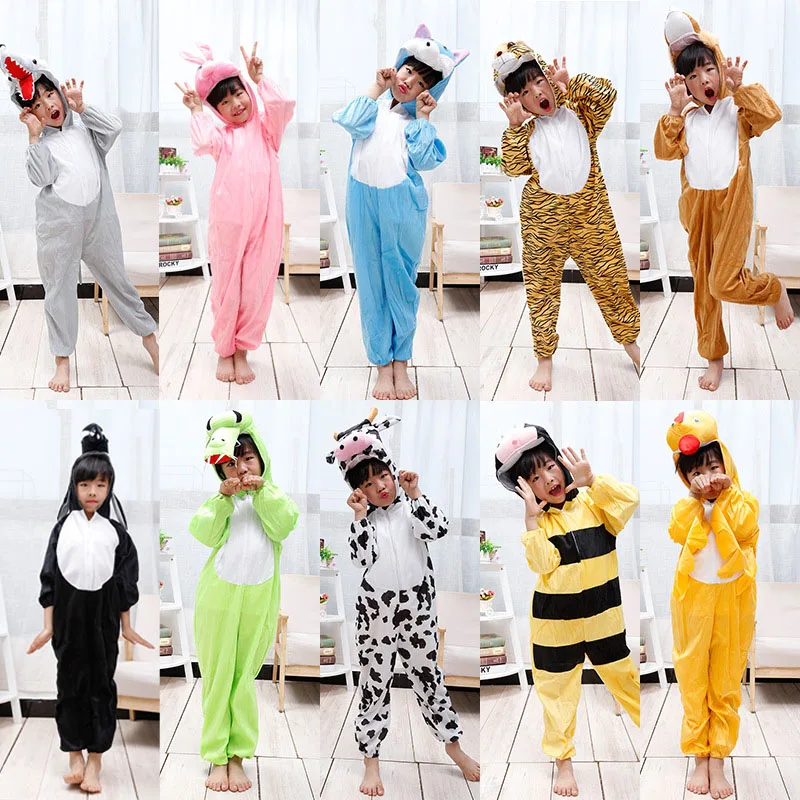 

Purim Kids Adult Cartoon Animal Costumes Cosplay Clothing Dinosaur Tiger Elephant Gift Animals Jumpsuit for Boy Girl Women