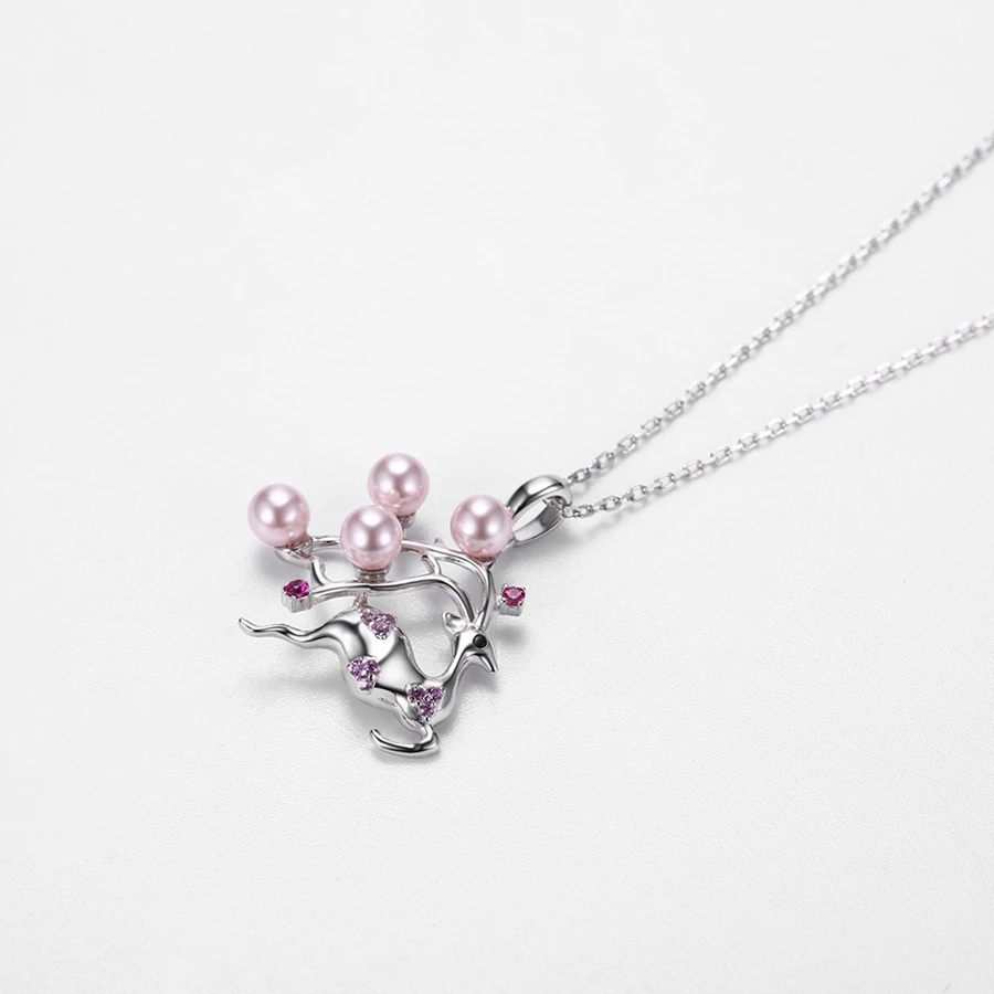 MALANDA жемчуг кристалл от Swarovski Milu ожерелье с подвеской в форме оленя для женщин 925