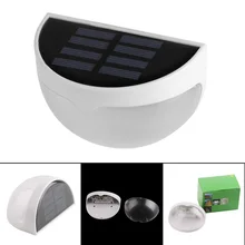 Белый/теплый белый 6 светодиодов на солнечных батареях Настенный светильник водонепроницаемый энергосберегающий уличный дворовый путь для дома открытый сад лампа безопасности