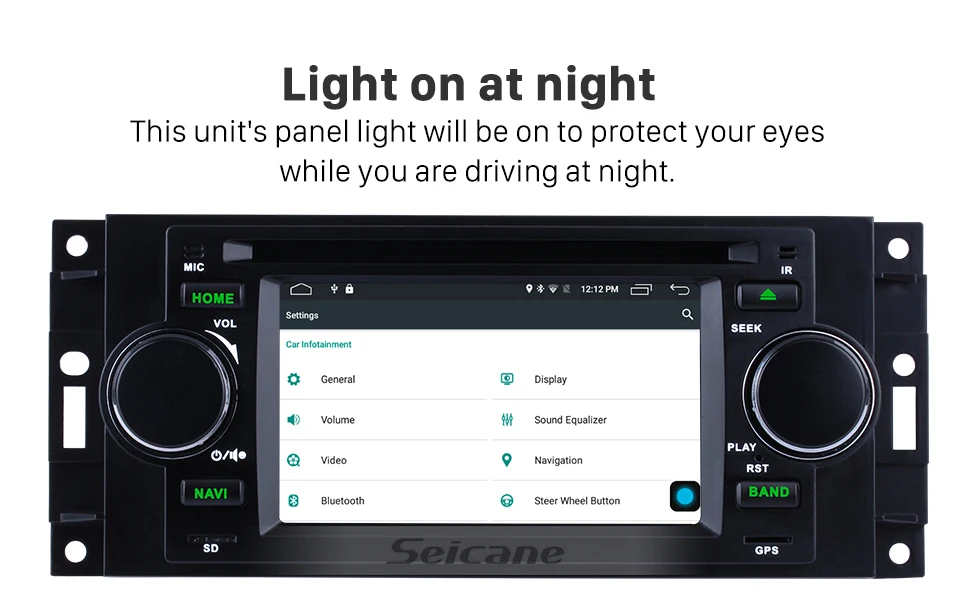 Seicane Android 6.0 HD Touchscreen Car Radio For 2002-2007 CHRYSLER 300C DVD Player GPS Navigation System Bluetooth Phone Music WIFI Support Digital TV DVR USB DAB+ OBDII Steering Wheel Control Backup Camera