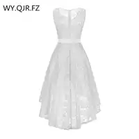 OML525#O-Neck lace white short Bridesmaid Dresses burgundy red wedding party dress prom gown wholesale cheap women' clothing