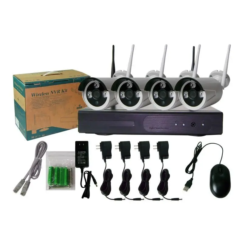 4CH 1080P HD NVR wireless kit with 1080P p2p wifi IP cameras CCTV