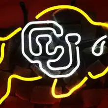 Изготовленный На Заказ Colorado Buffaloes стеклянный неоновый свет знак пивной бар