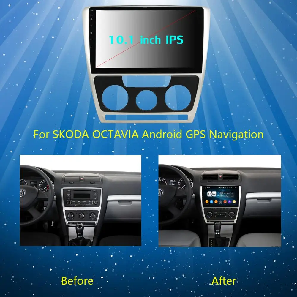 Discount 10.1" IPS 8Core 4G+64G Android 9.0 Car DVD Player For Skoda Octavia A5 2007 2008 2009 2010 2012 2013 2014 GPS Radio Stereo DSP 2 Discount 10.1" IPS 8Core 4G+64G Android 9.0 Car DVD Player For Skoda Octavia A5 2007 2008 2009 2010 2012 2013 2014 GPS Radio Stereo DSP 2